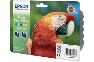 Epson inktpatroon kleur dubbelpak                 T 008